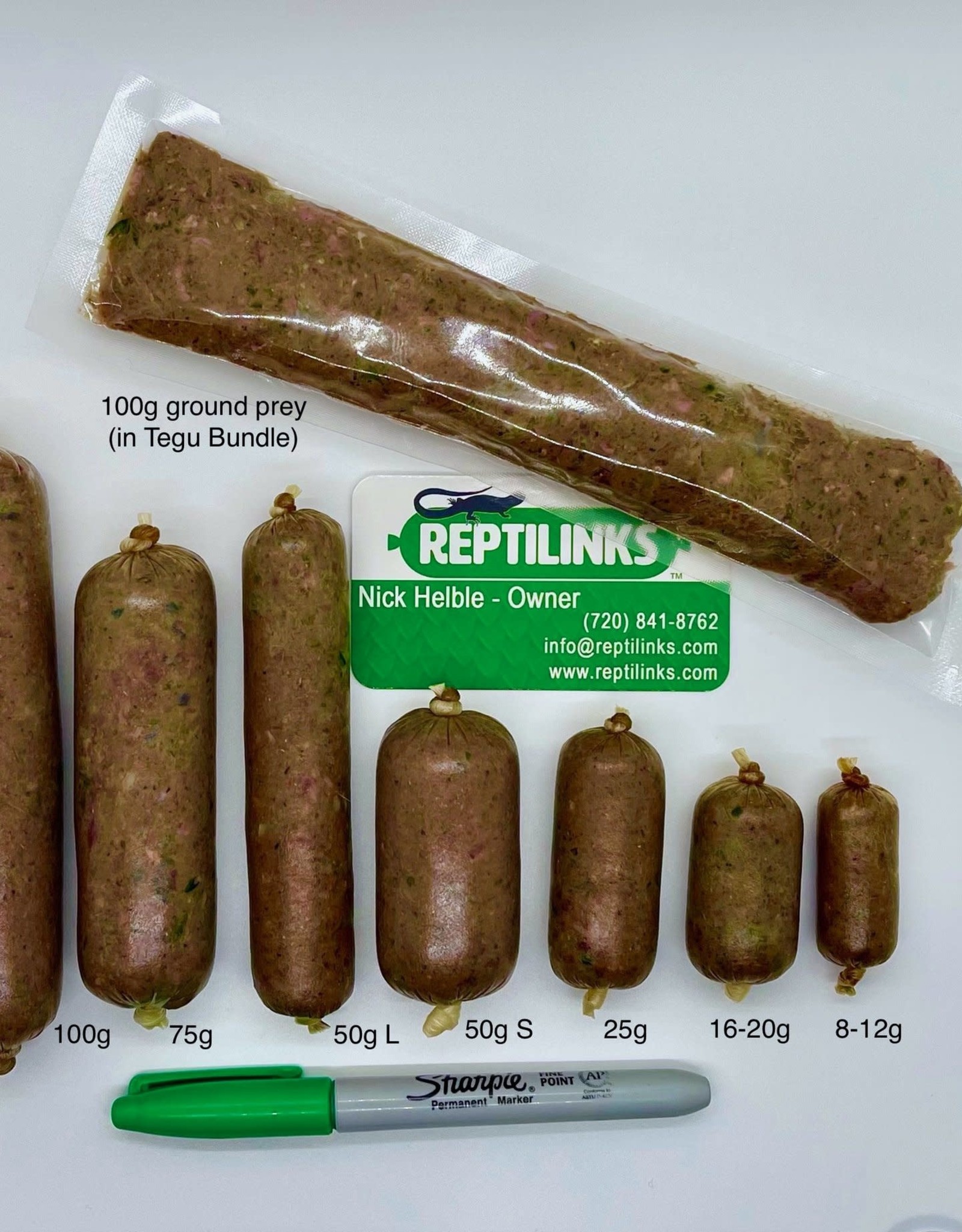 REPTILINKS REPTILINKS- FROG & QUAIL- 25 G CASE/20 LINKS  (PRE-ORDER ONLY)