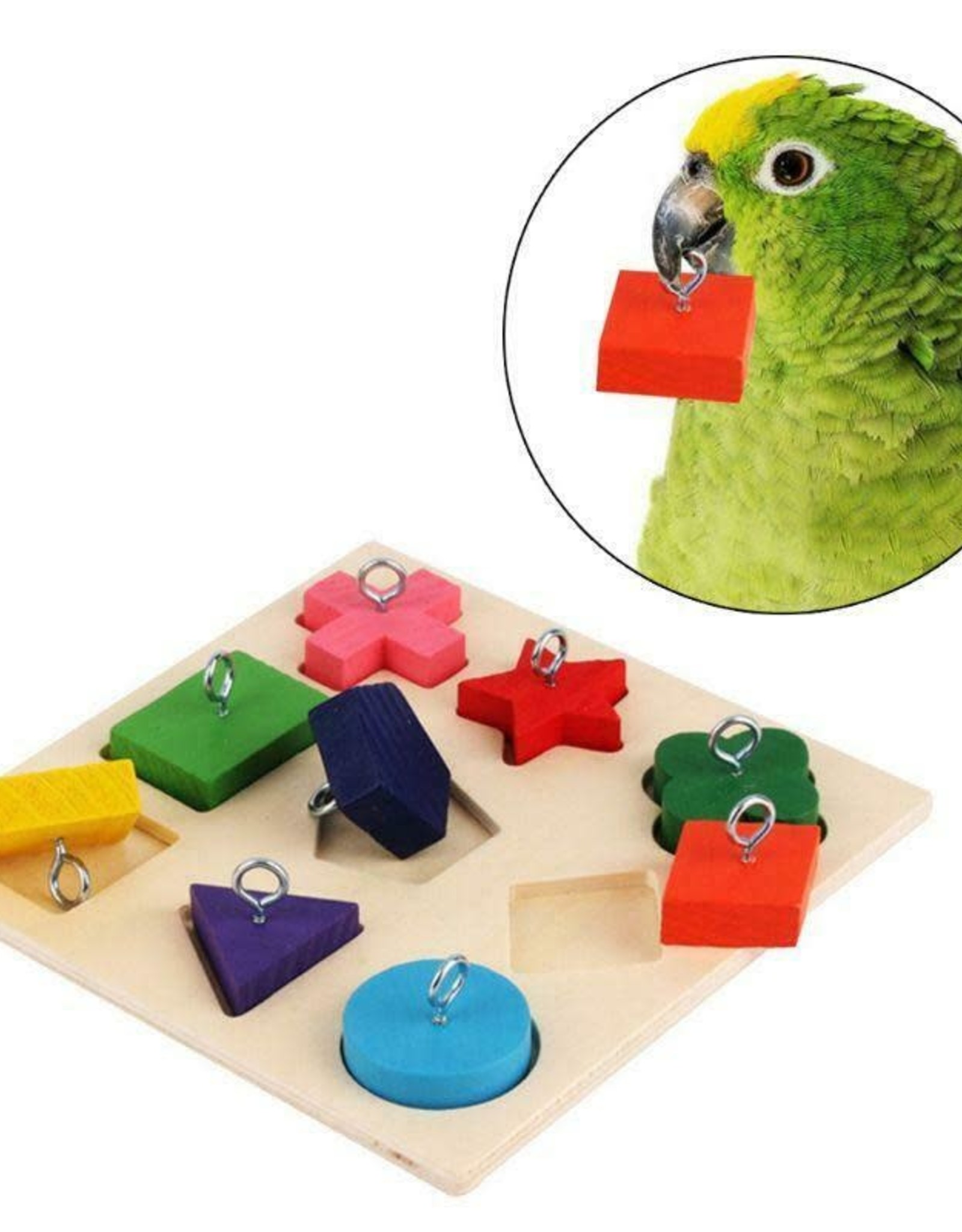 CLICKER TRAINING- WOODEN SQUARE- PUZZLE TOY- 6X6X1
