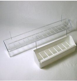 S.T.A.- SEED TROUGH WITH SEPARATOR- 2X3X15 INCH- CLEAR