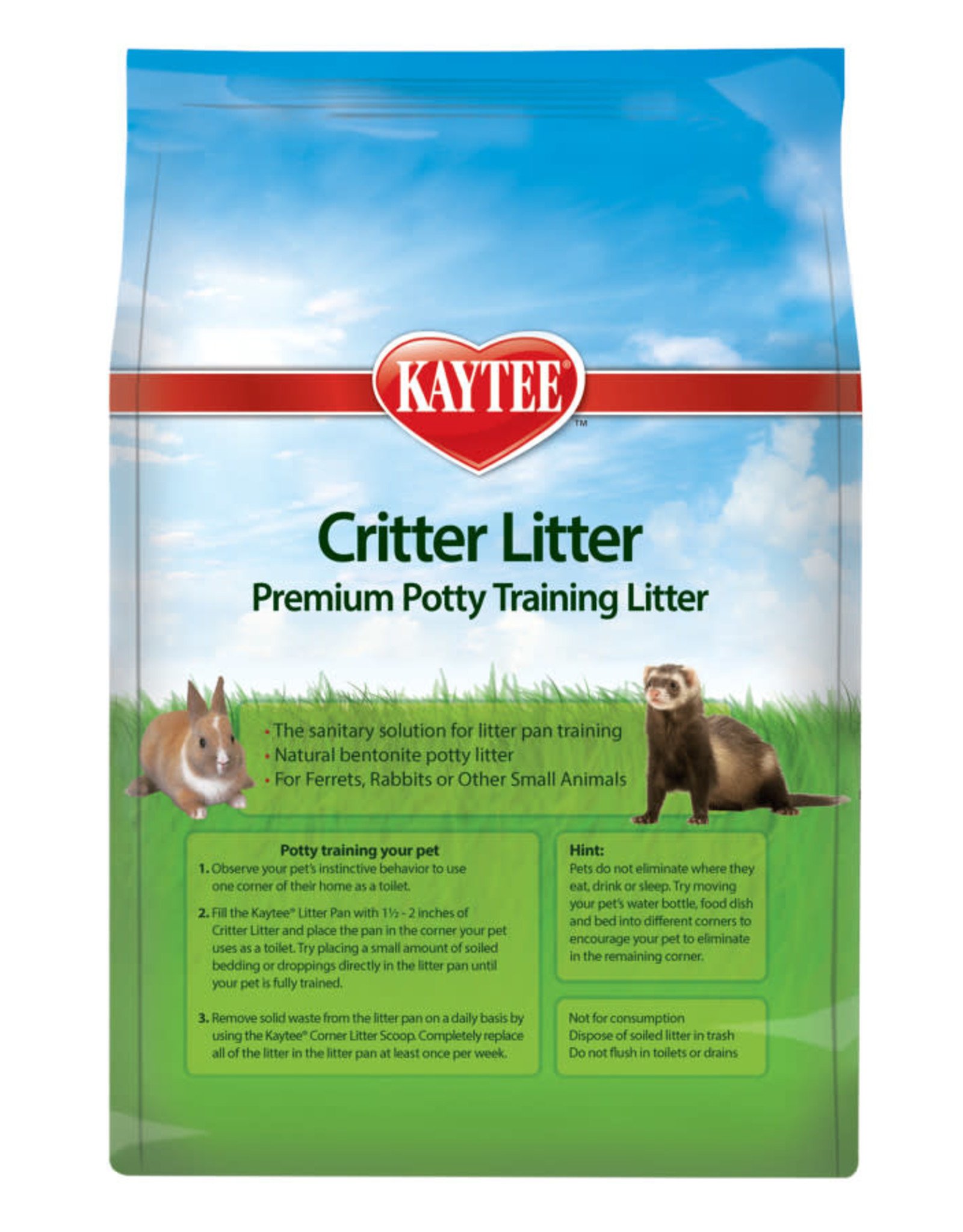 CENTRAL - KAYTEE PRODUCTS KAYTEE- LITTER/BEDDING-11X10.5X3.5- SMALL ANIMAL- CRITTER LITTER- 4 LB