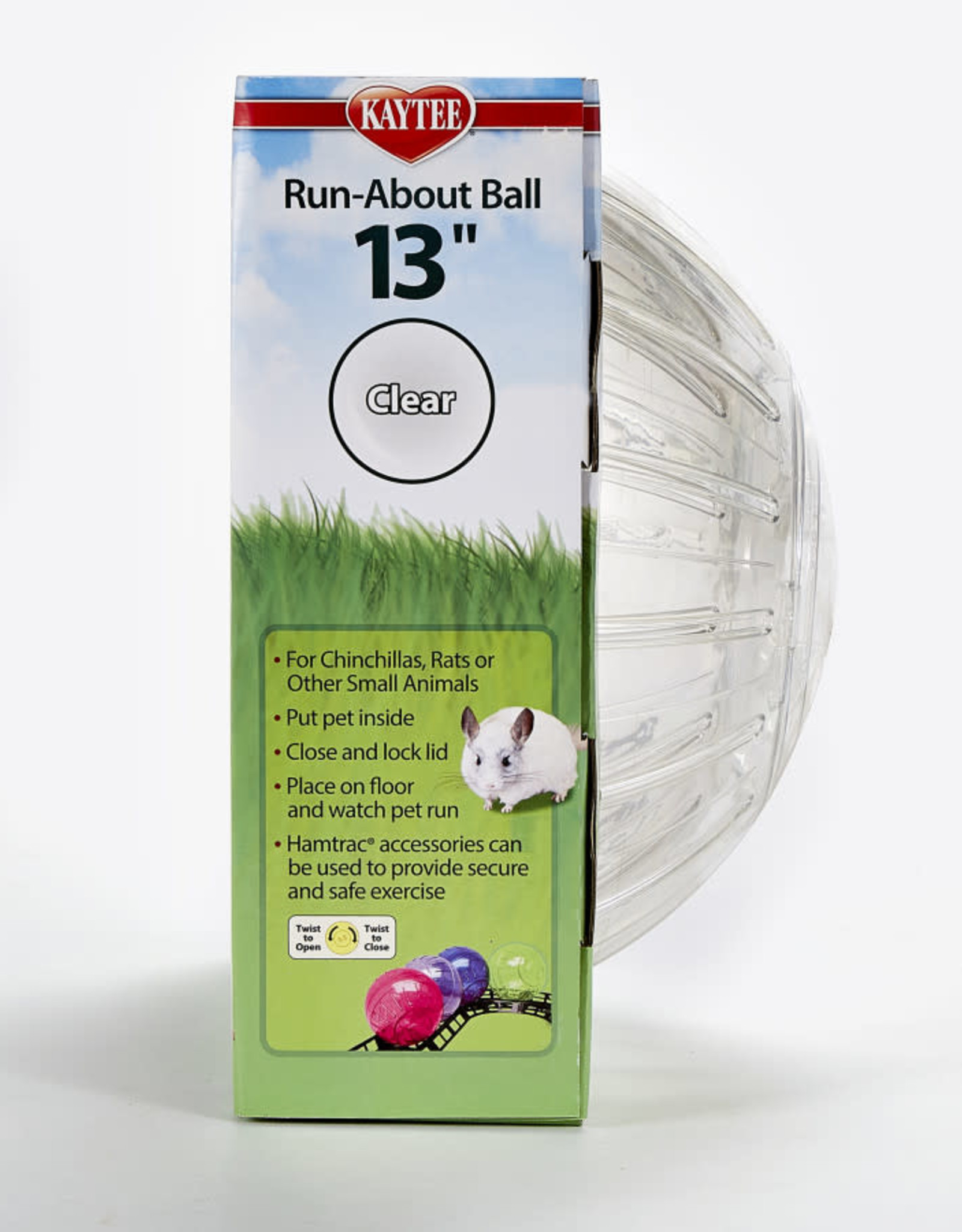 CENTRAL - KAYTEE PRODUCTS SUPER PET- RUN ABOUT BALL- 13 DIA- CLEAR