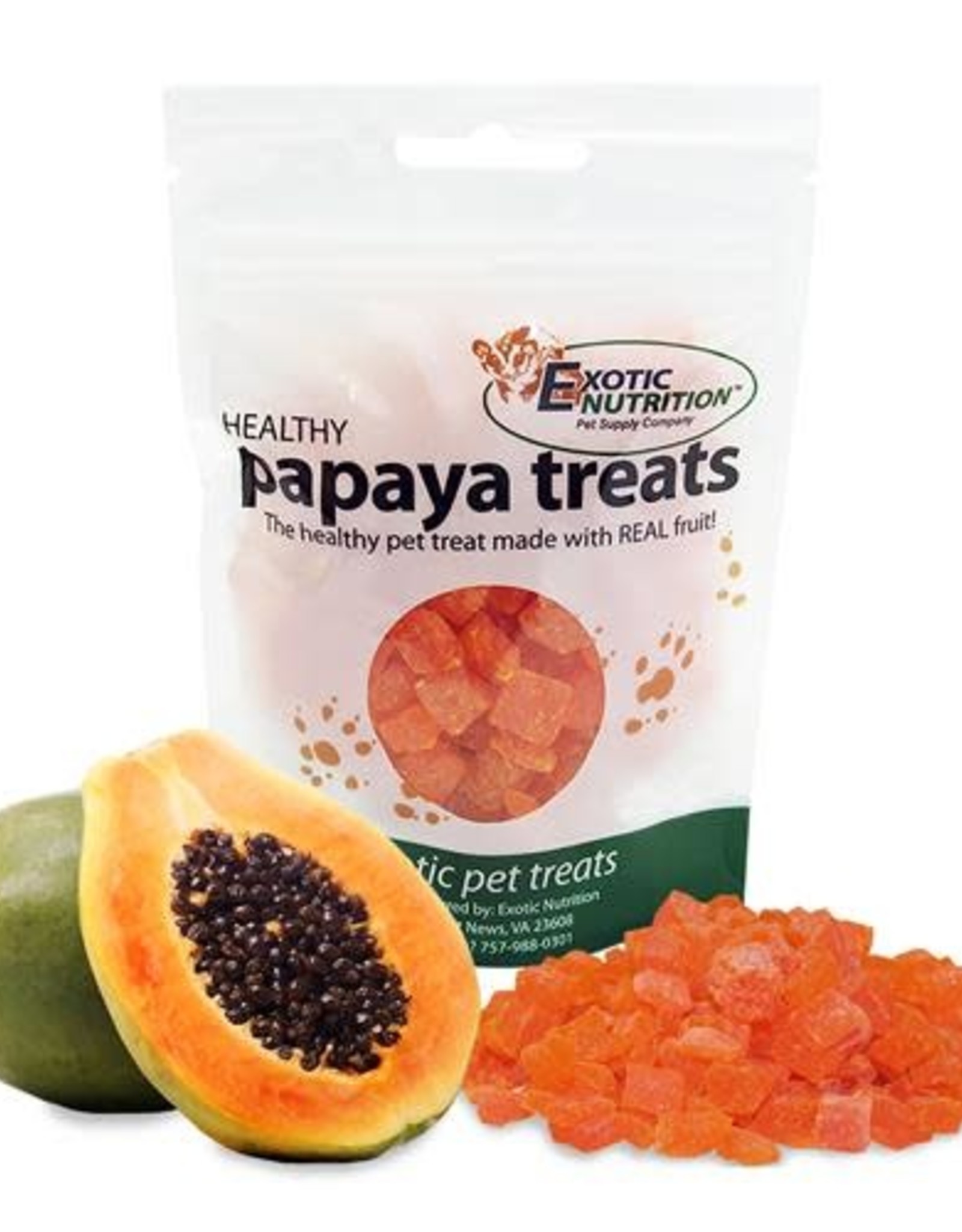 EXOTIC NUTRITION EXOTIC NUTRITION- 832EN-  TREAT- 2X4X6- PAPAYA 8 OZ