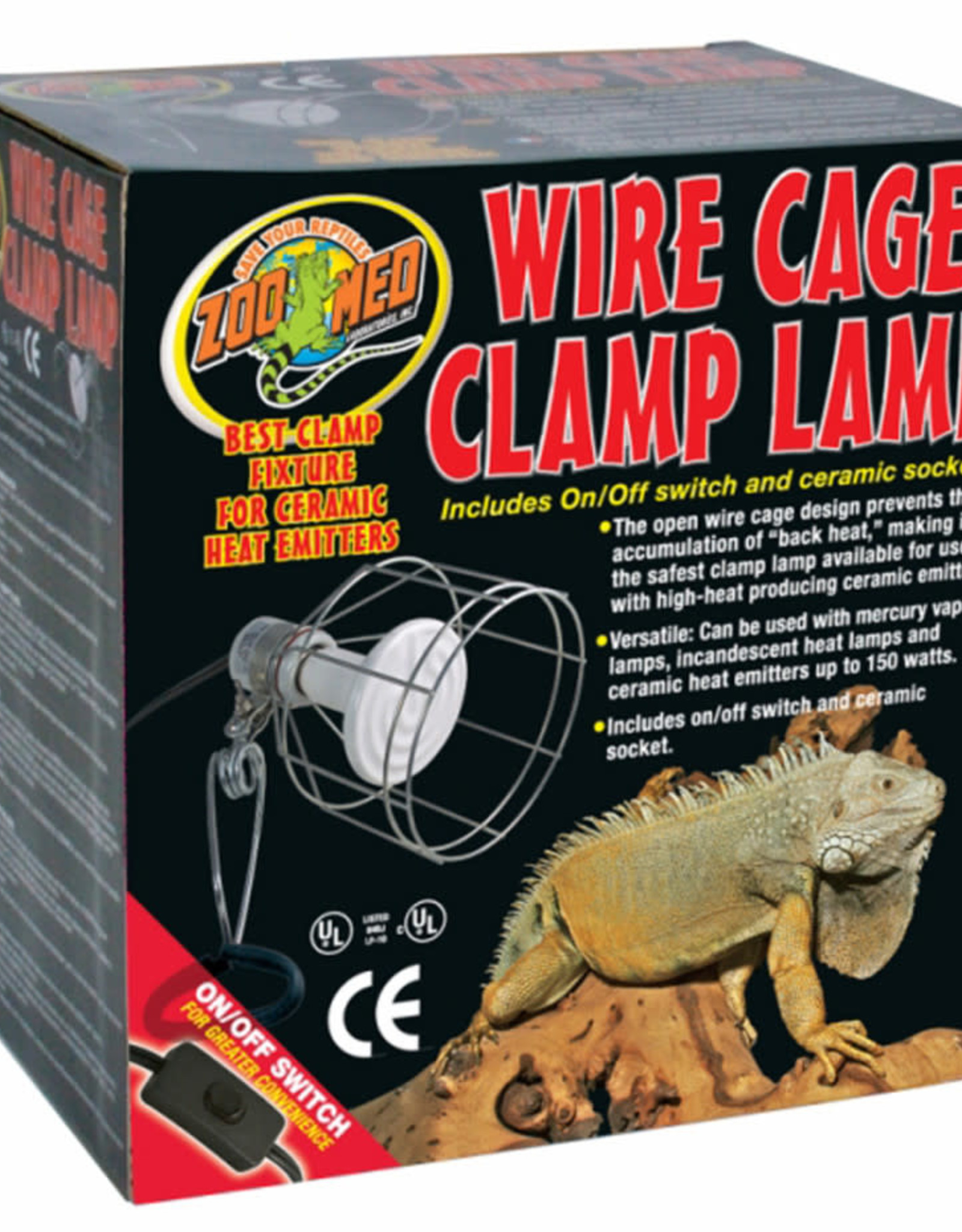 ZOO MED LABORATORIES, INC. ZOO MED- LF-10- LAMP FIXTURE- WIRE- CERAMIC BASE- CLAMP LAMP- 9X6X9