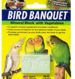 ZOO MED LABORATORIES, INC. ZOO MED- BB-VS- BANQUET BLOCK- BIRD- MINERAL BLOCK- 2X1X1- WITH VEGETABLES- 1 OZ