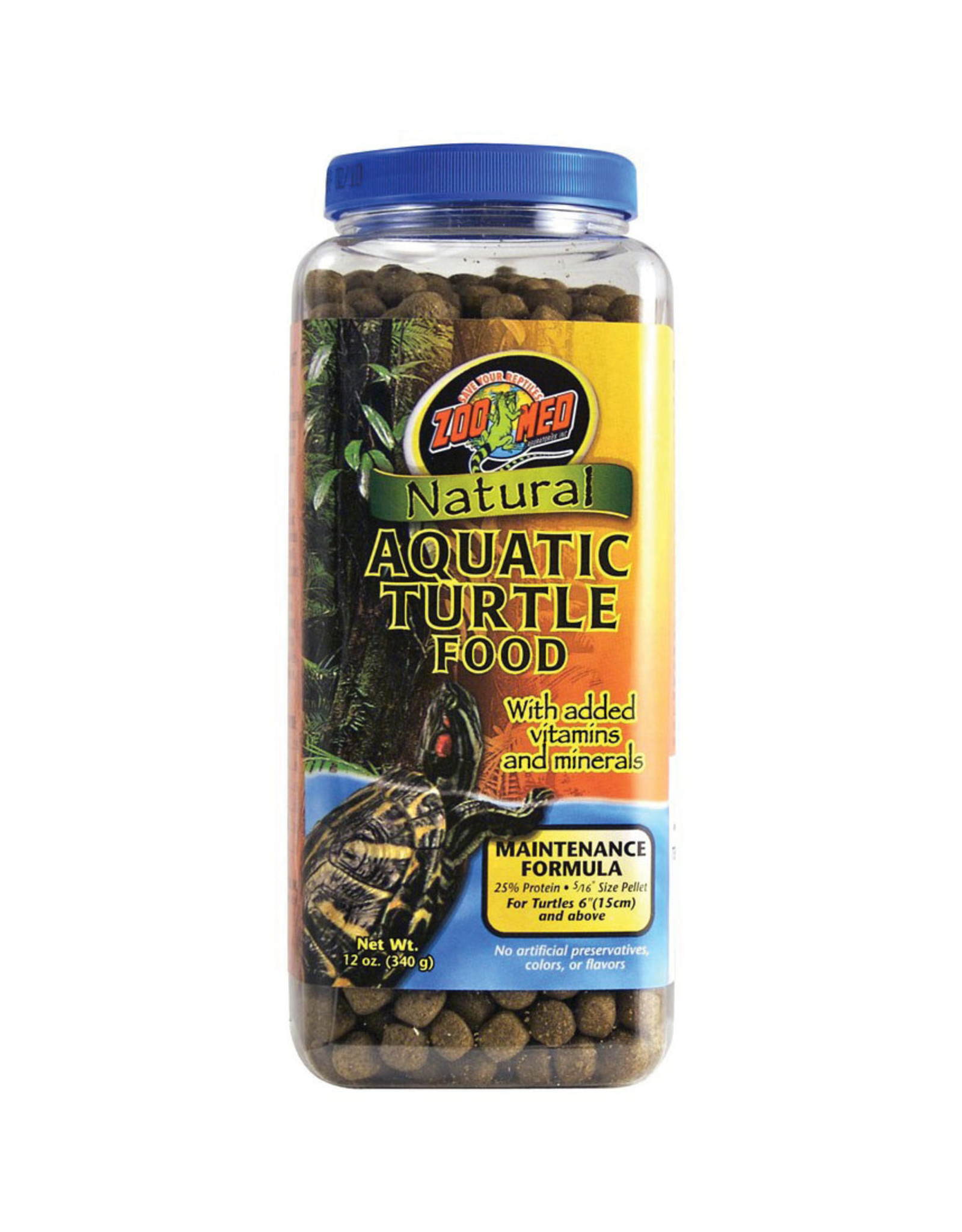 ZOO MED LABORATORIES, INC. ZOO MED- ZM-111- NATURAL- AQUATIC TURTLE FOOD- MAINTENANCE FORMULA- 3X3X8- 12 OZ