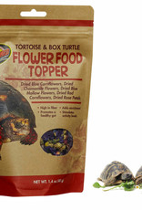 ZOO MED LABORATORIES, INC. ZOO MED- ZM-140-  FLOWER FOOD TOPPER- 6X4X1- TORTOISE AND BOX TURTLE- 4X6X1- .21 OZ