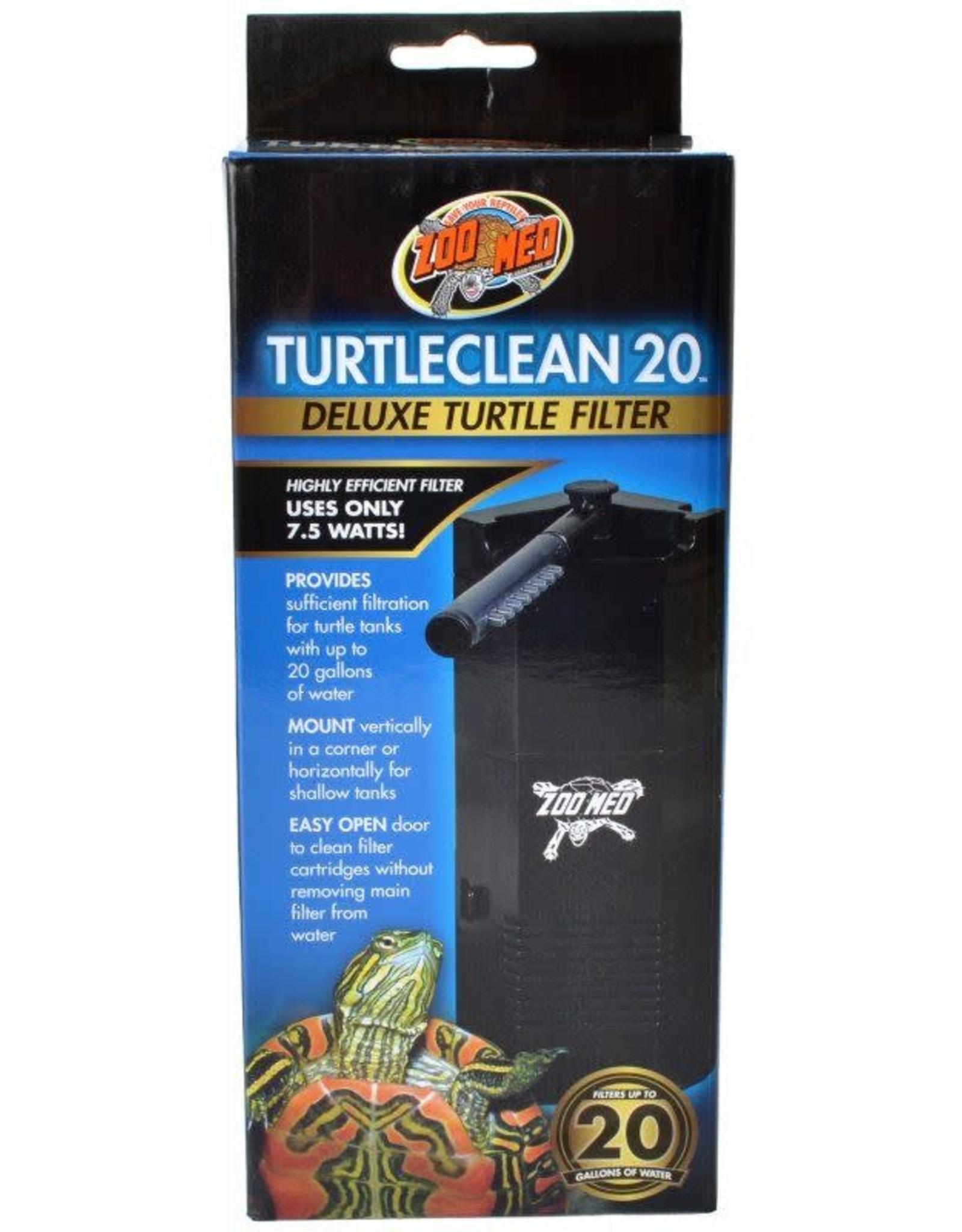 ZOO MED LABORATORIES, INC. ZOO MED- TC-23- TURTLE CLEAN 20- DELUXE TURTLE FILTER-  UP TO 20 GALLONS