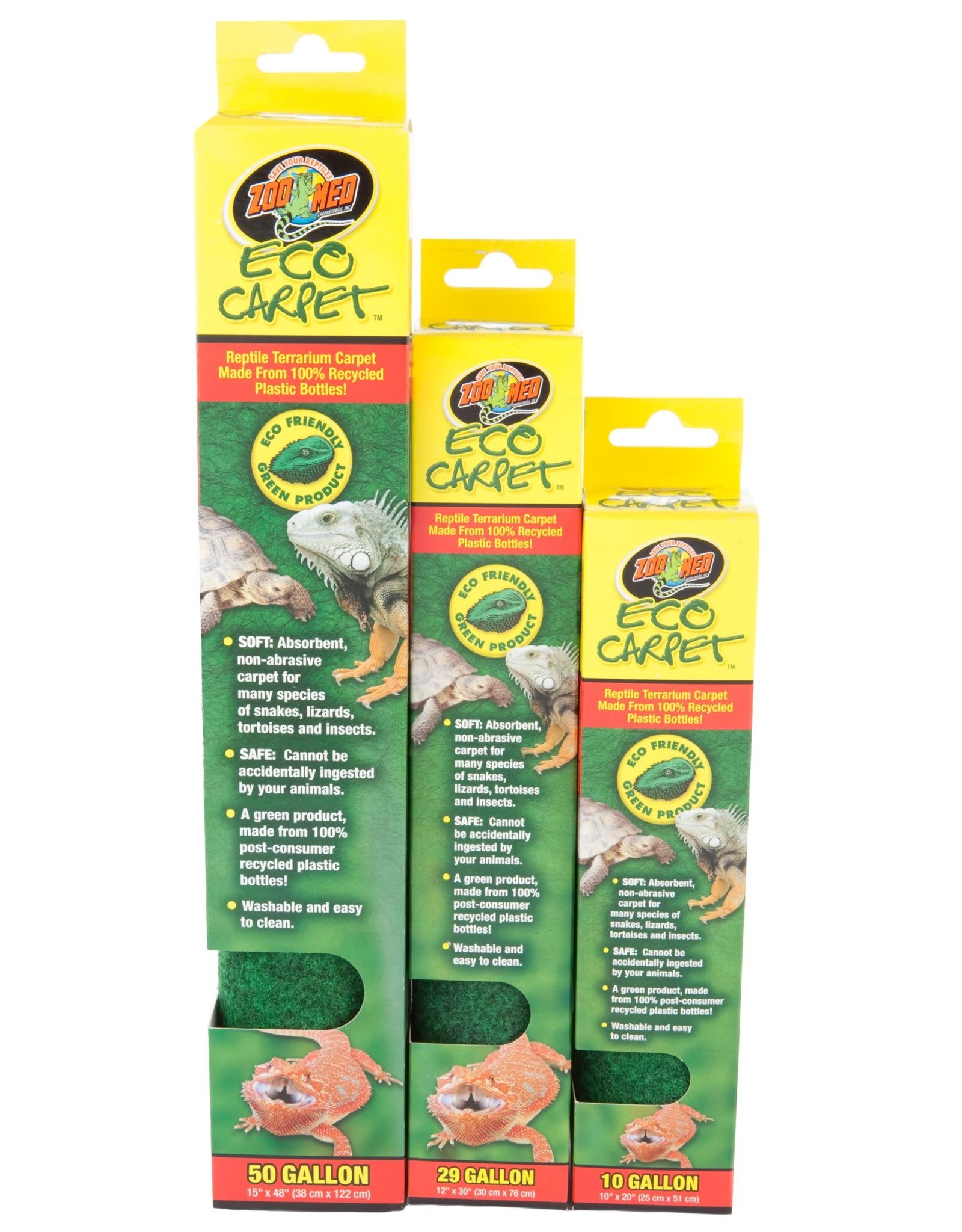 ZOO MED LABORATORIES, INC. ZOO MED- ET-29- ECO CARPET- REPTILE TERRARIUM SUBSTRATE- 12X30- 20L/29 GALLON- GREEN