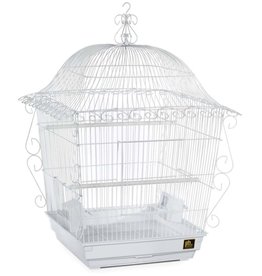 PREVUE PET PRODUCTS, INC. PREVUE- 220W- BIRD CAGE- 18X18X25- 5/8"BAR SPACING- SCROLLWORK- WHITE