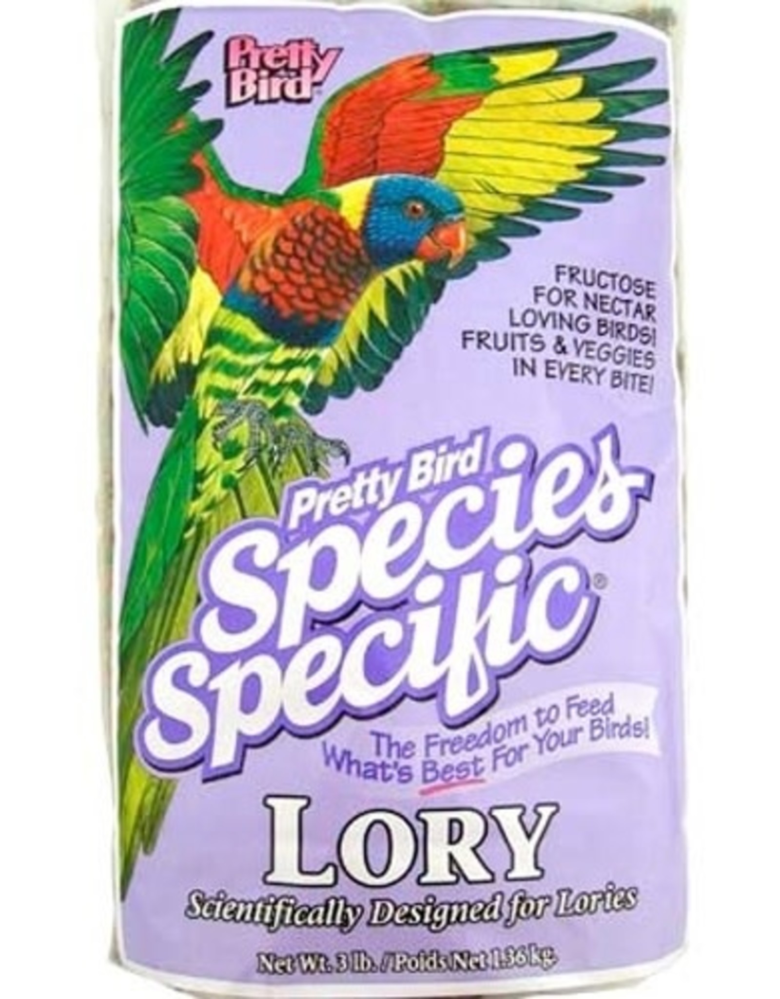 PRETTY BIRD INTERNATIONAL, INC PRETTY BIRD- SPECIES SPECIFIC- 11X7X4- LORY- 3 LB