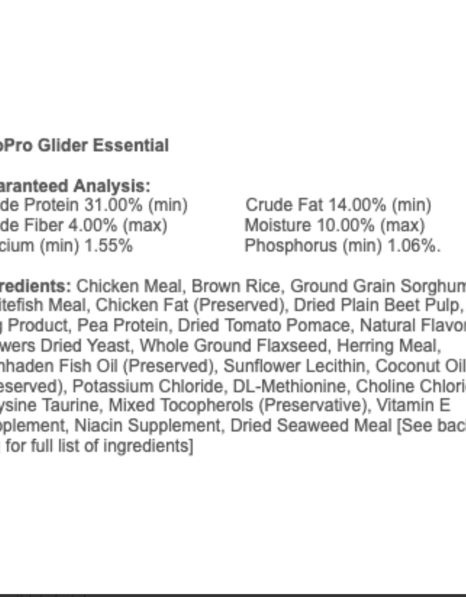 EXOTIC NUTRITION SA#116- EXOTIC NUTRITION- EN4153- ZOOPRO- 5X5X5- SUGAR GLIDER DIET- PER LB