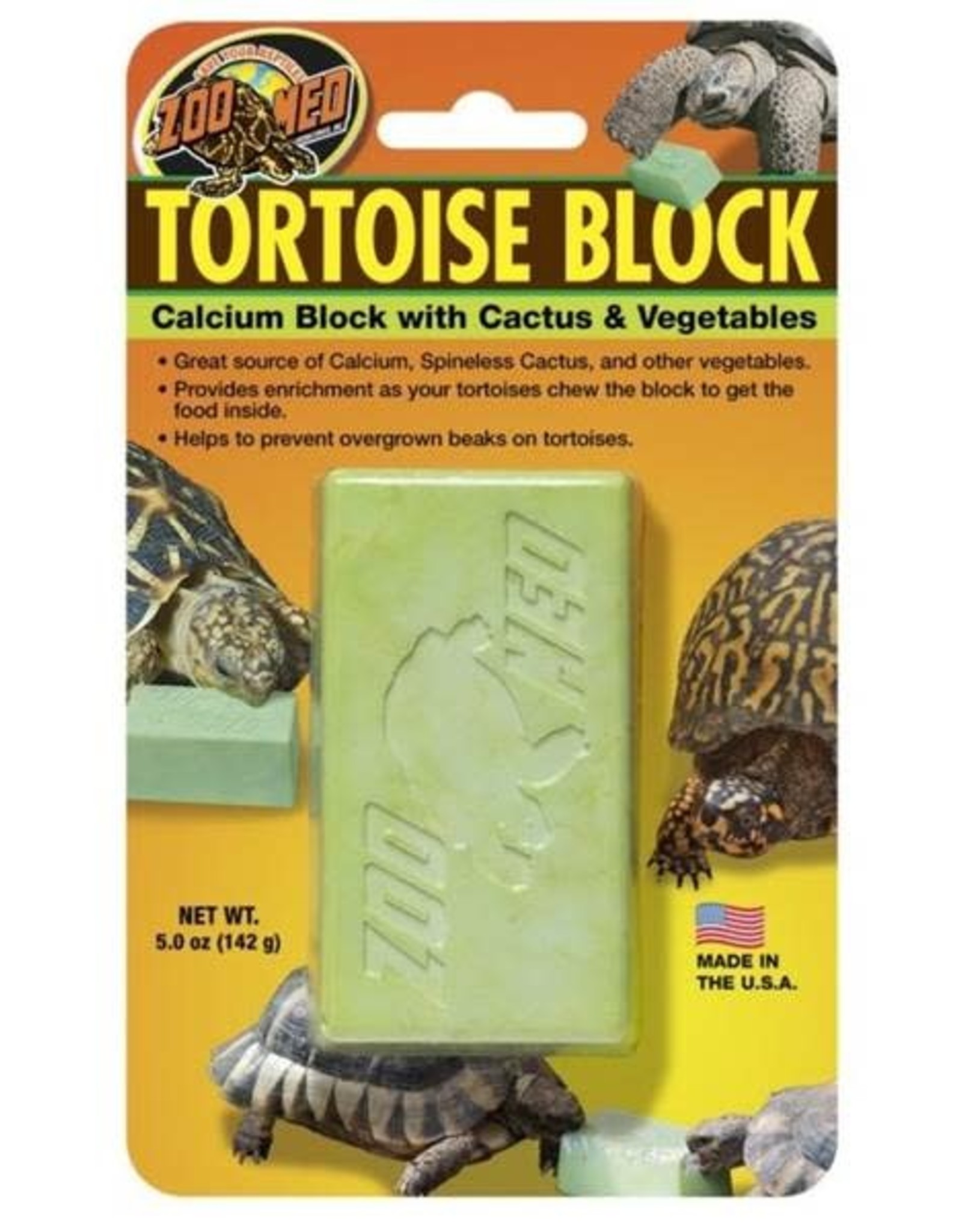 ZOO MED LABORATORIES, INC. ZOO MED- BB-55- BANQUET BLOCK- TORTOISE- 4X2X7- WITH CACTUS AND VEGETABLES