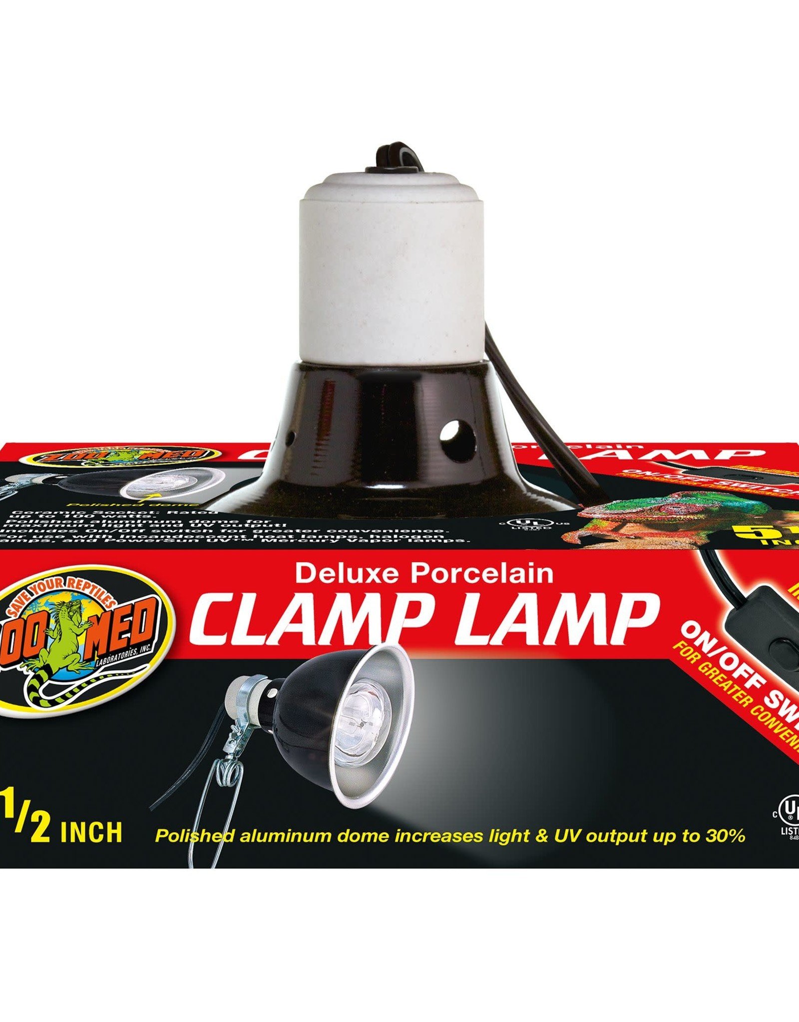 ZOO MED LABORATORIES, INC. ZOO MED- LF-11- LAMP FIXTURE- CLAMP- PORCELAIN- 6X6X8.5