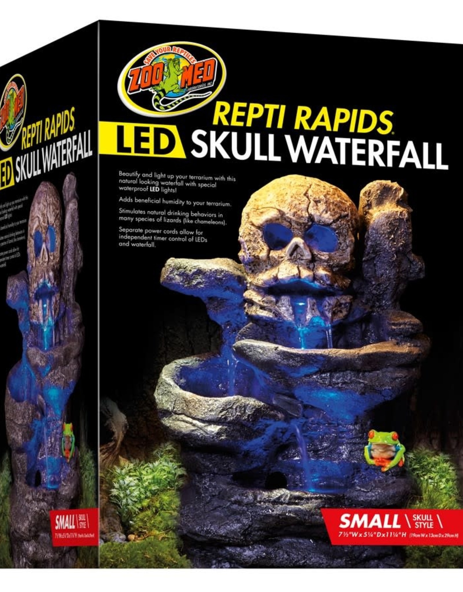 ZOO MED LABORATORIES, INC. ZOO MED- RR-26- REPTI RAPIDS- SKULL- LED- 14X9.75X9.25- SMALL