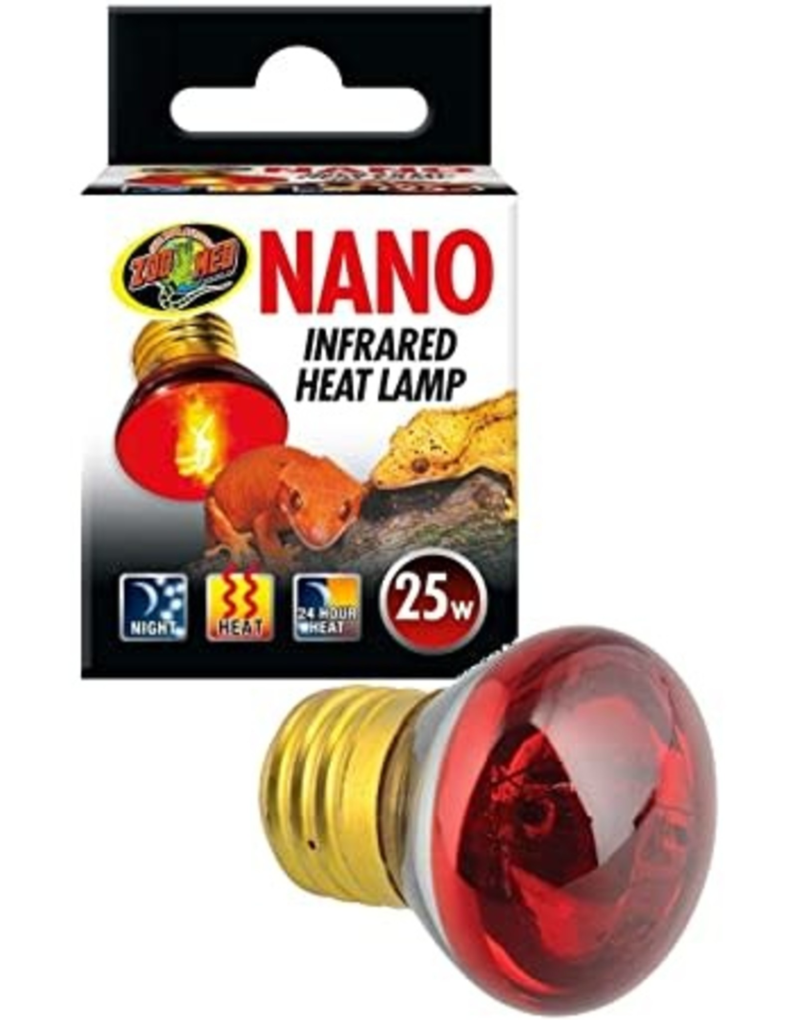 ZOO MED LABORATORIES, INC. ZOO MED- RS-25N- NOCTURNAL- INFRARED- HEAT LAMP/BULB- 3X3X4- 25W- NANO