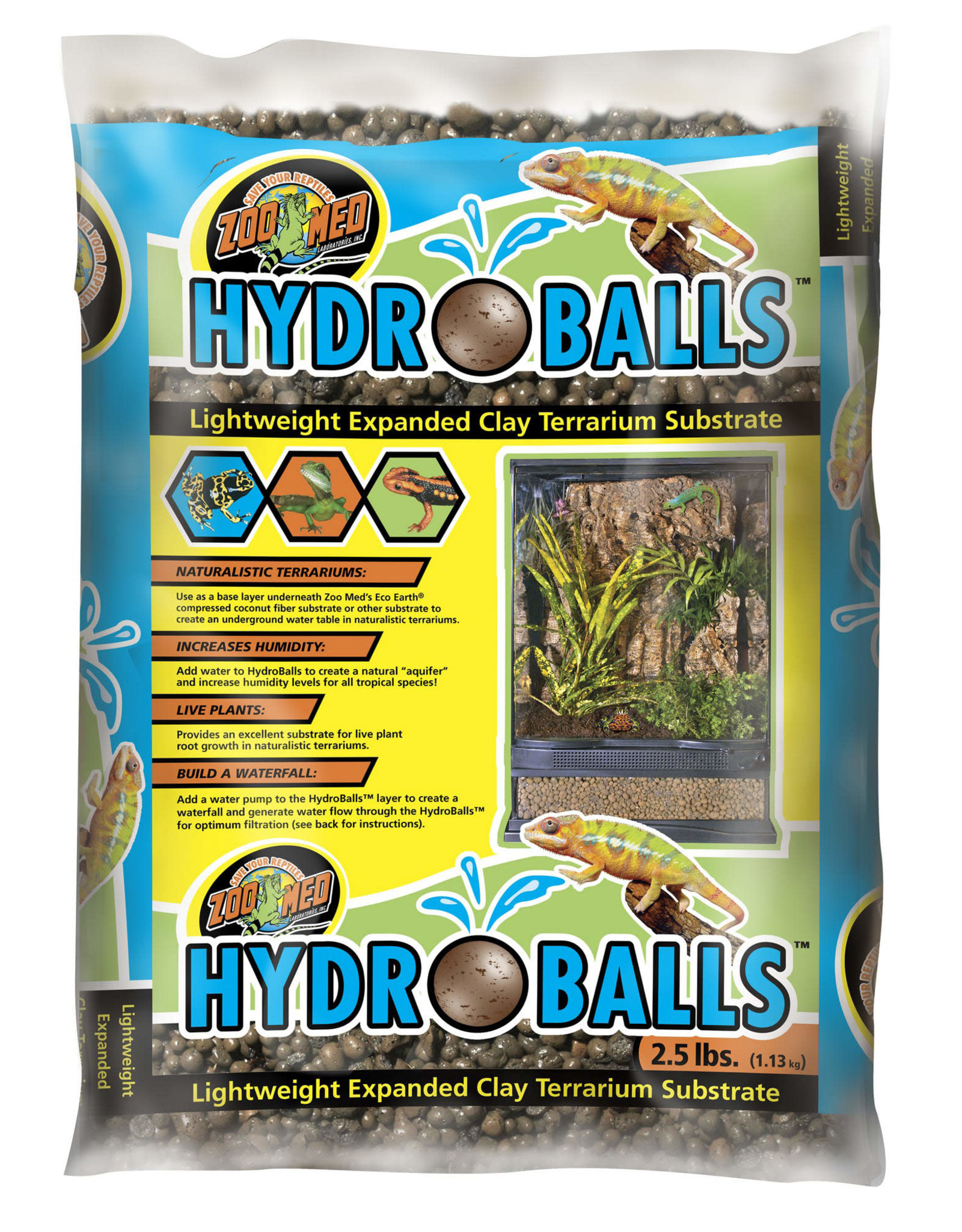 ZOO MED LABORATORIES, INC. ZOO MED- VC-10- HYDROBALLS- TERRARIUM SUBSTRATE- 11X8X3.5- CLAY-  2.5 LB