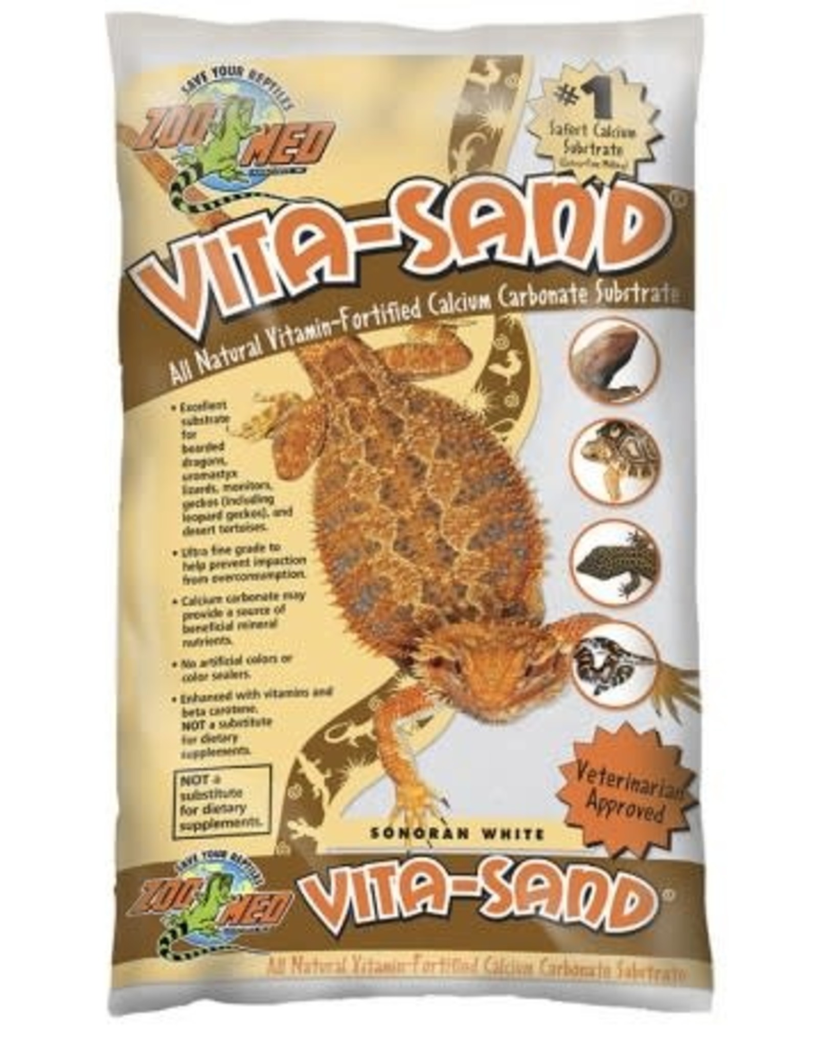 ZOO MED LABORATORIES, INC. ZOO MED- VW-10 VITA-SAND- 14.5X9X2- 10 LB- SONORAN WHITE