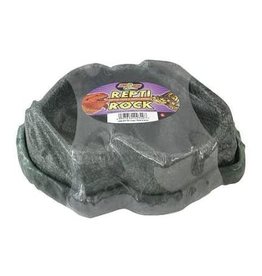 ZOO MED LABORATORIES, INC. ZOO MED- WFC-40- REPTI ROCK- COMBO DISH- 7.5X9.5X2.75- LARGE- BLACK