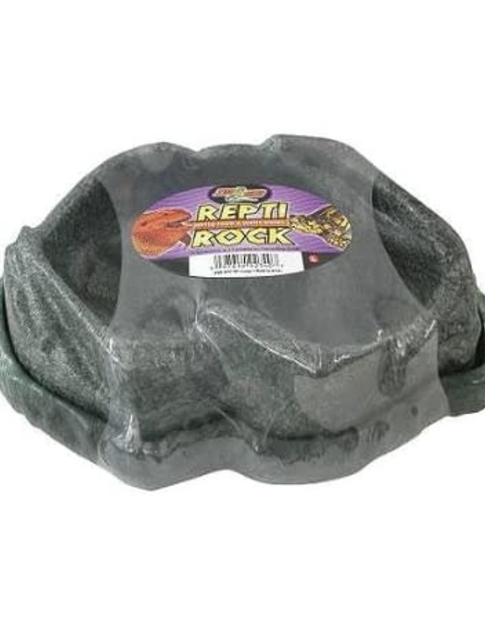ZOO MED LABORATORIES, INC. ZOO MED- WFC-50- REPTI ROCK- COMBO DISH- 12.5X9X2.75- EXTRA LARGE- BLACK