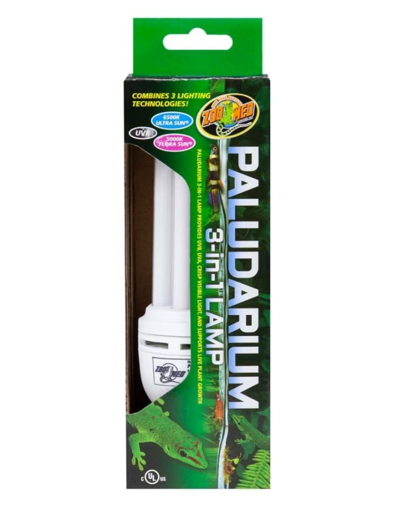 ZOO MED LABORATORIES, INC. ZOO MED- FS-CP- PALUDARIUM- 3 IN 1 LAMP/BULB-3X3X6- UVB/DAYLIGHT (5000K – 6500K)- 26W