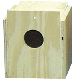 THE BIRD BRAINERS NEST BOX- WOODEN- OUTSIDE- 6X6X5- FINCH