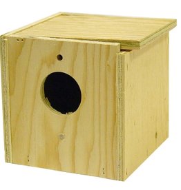 THE BIRD BRAINERS NEST BOX- WOODEN- INSIDE/OUTSIDE- 5.2X5X5- FINCH