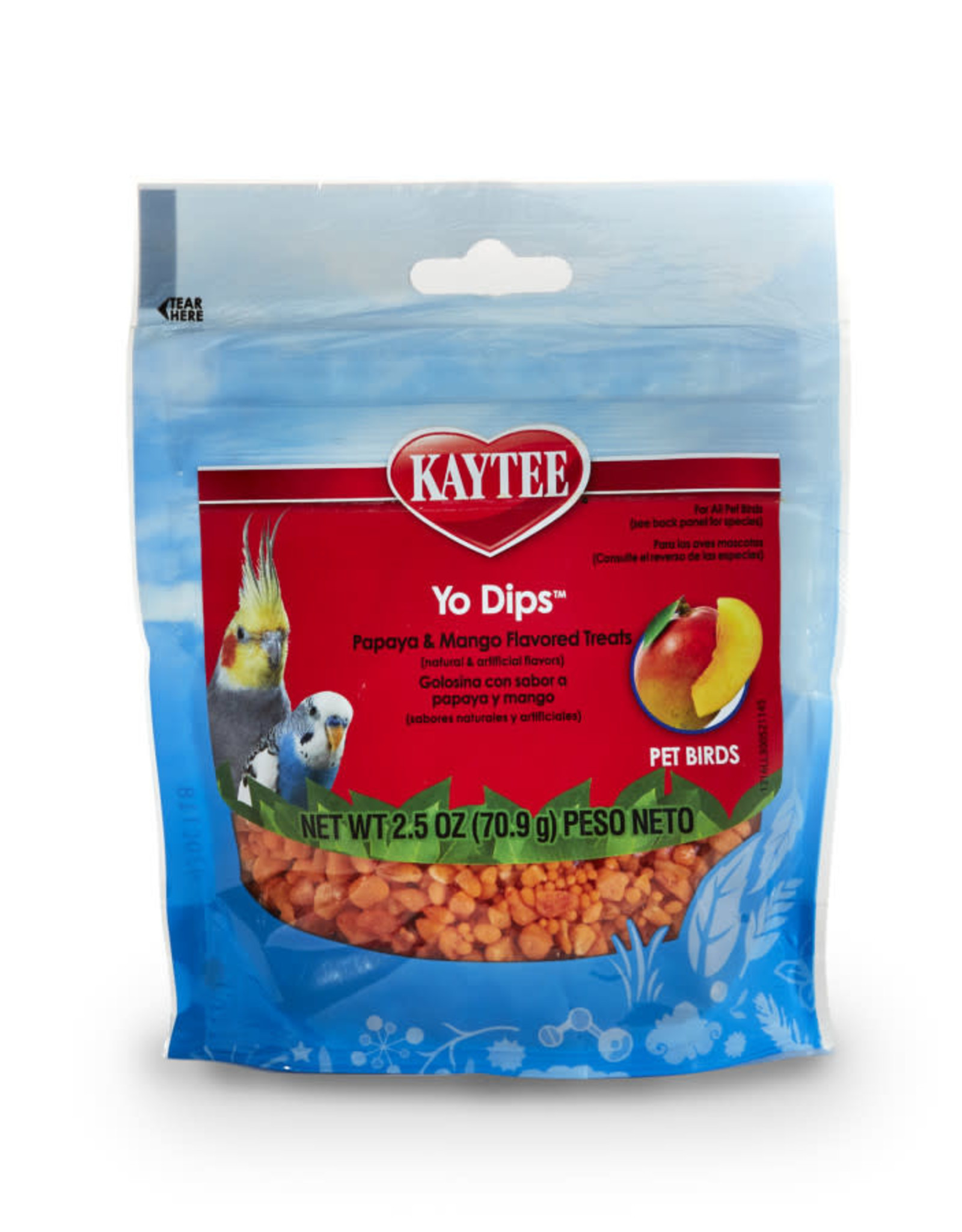 CENTRAL - KAYTEE PRODUCTS KAYTEE- TREAT- BAG- 7X5X2- YO DIPS-AVIAN- MANGO PAPAYA 2.5 OZ
