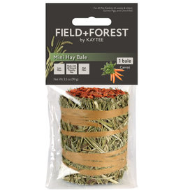 CENTRAL - KAYTEE PRODUCTS KAYTEE- FIELD+ FOREST- MINI HAY BALES- 8X4X4- CARROT- 3.5 OZ