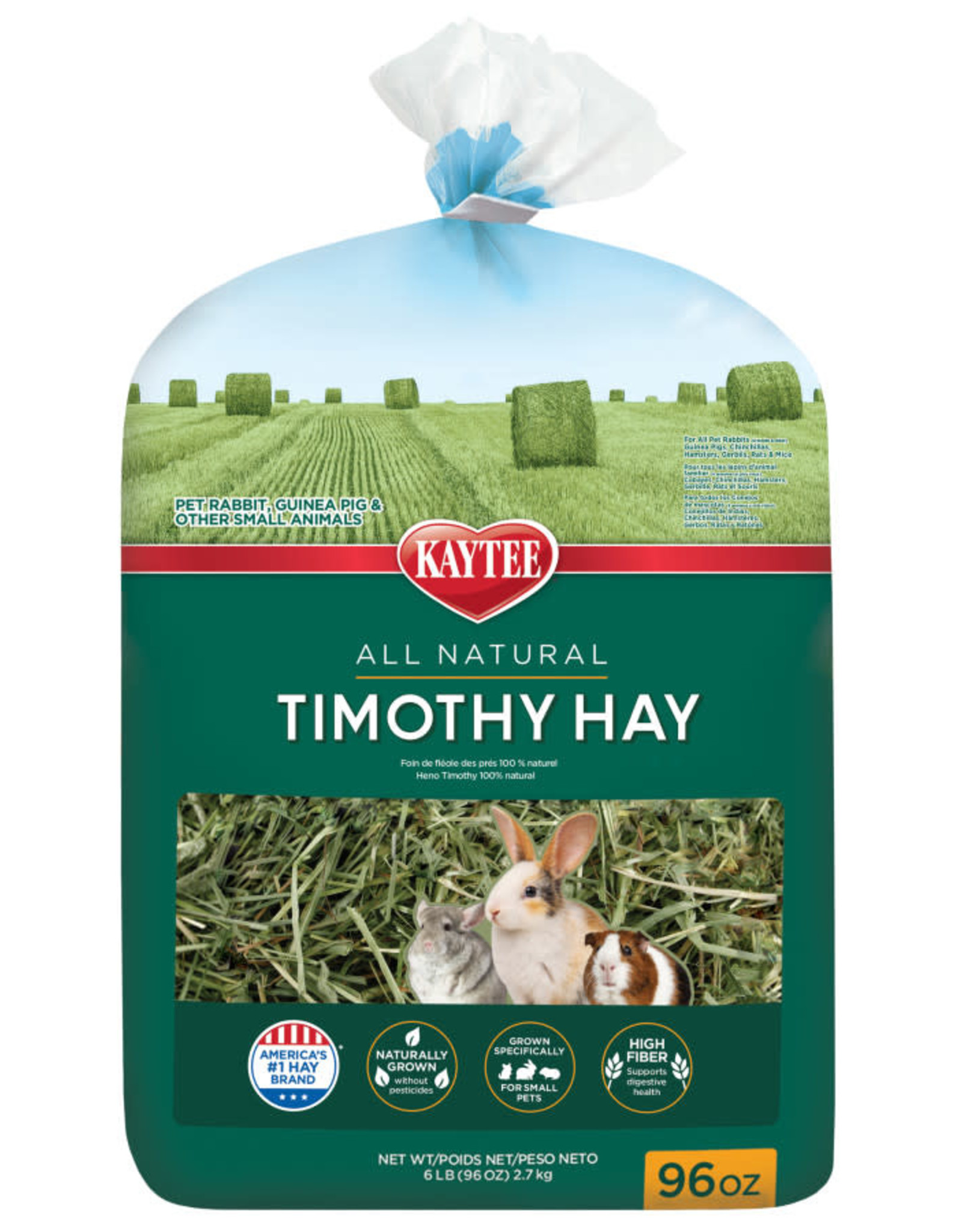 CENTRAL - KAYTEE PRODUCTS KAYTEE- NATURAL- 16X13X10- TIMOTHY HAY 96 OZ