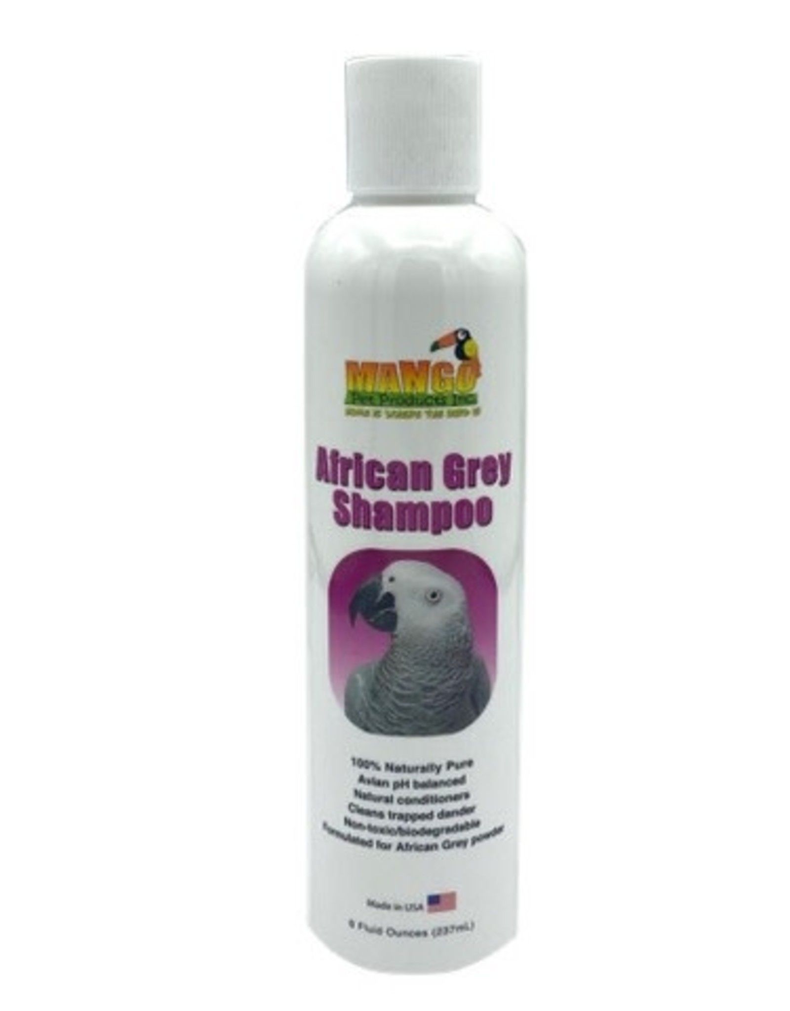 MANGO MANGO - SHAMPOO- 2X2X10- AFRICAN GREY- 8 OZ