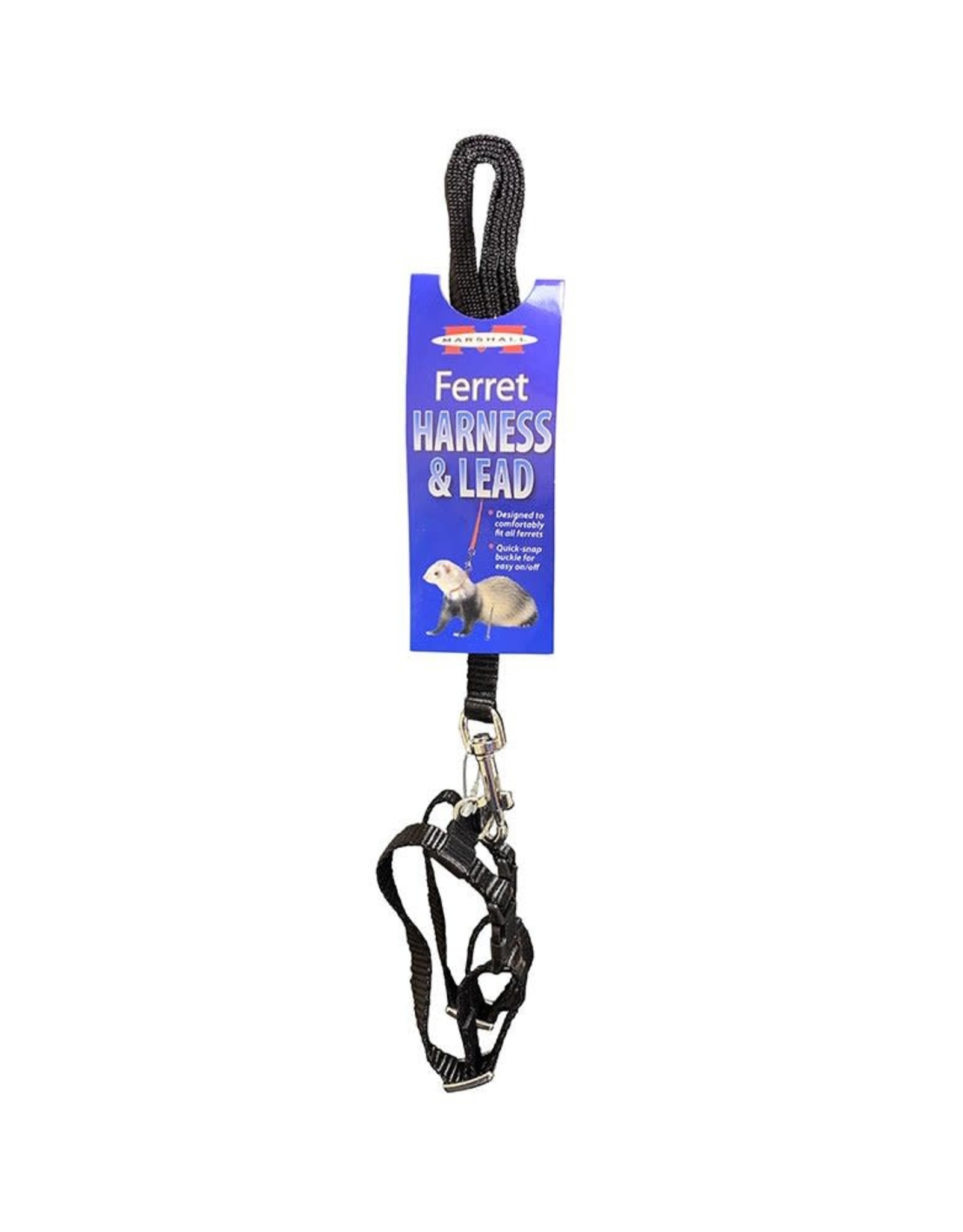 MARSHALL PET PRODUCTS MARSHALL- FERRET- 11X2X.5-  HARNESS AND LEASH