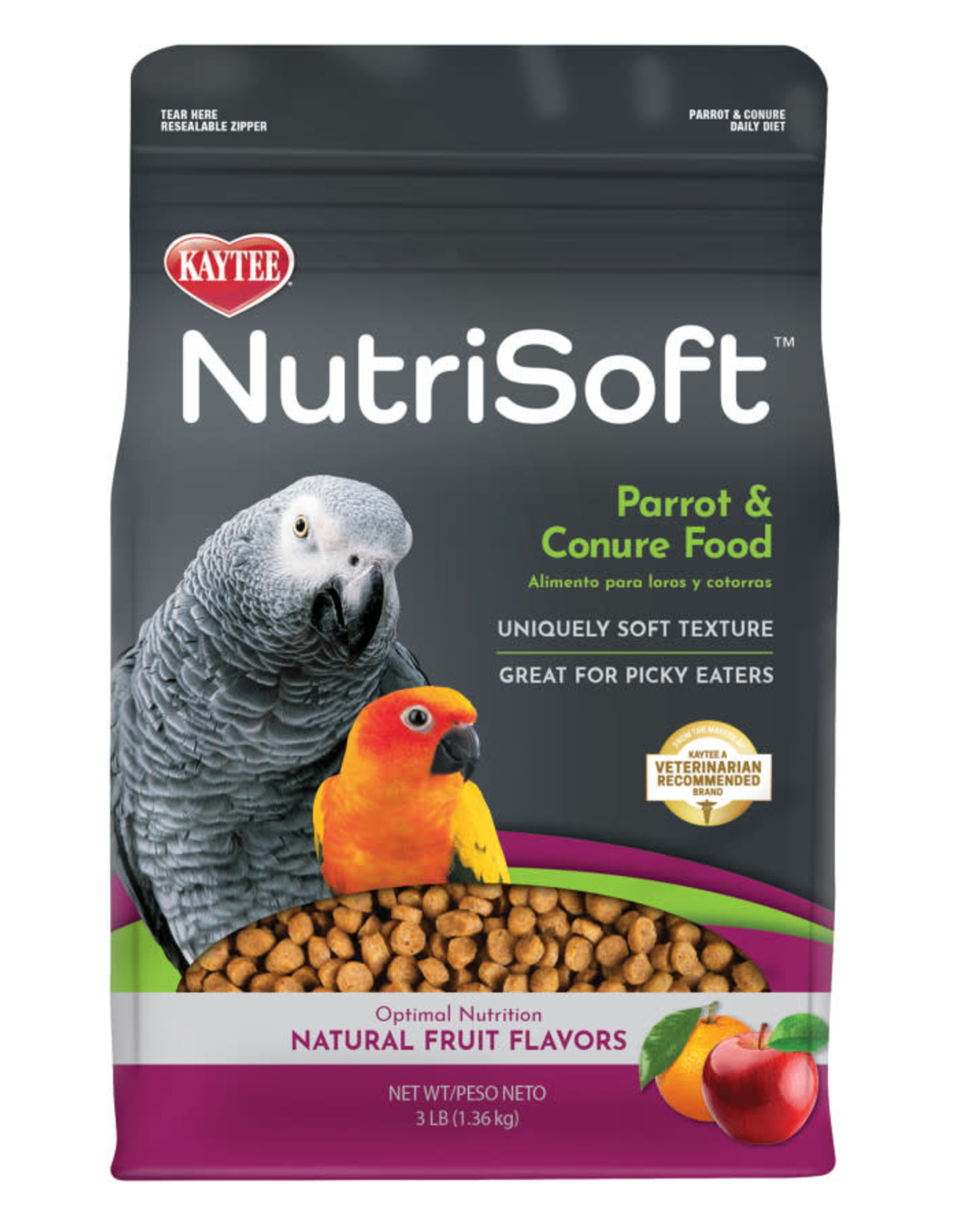 CENTRAL - KAYTEE PRODUCTS KAYTEE- NUTRISOFT- PARROT/CONURE- 3 LB