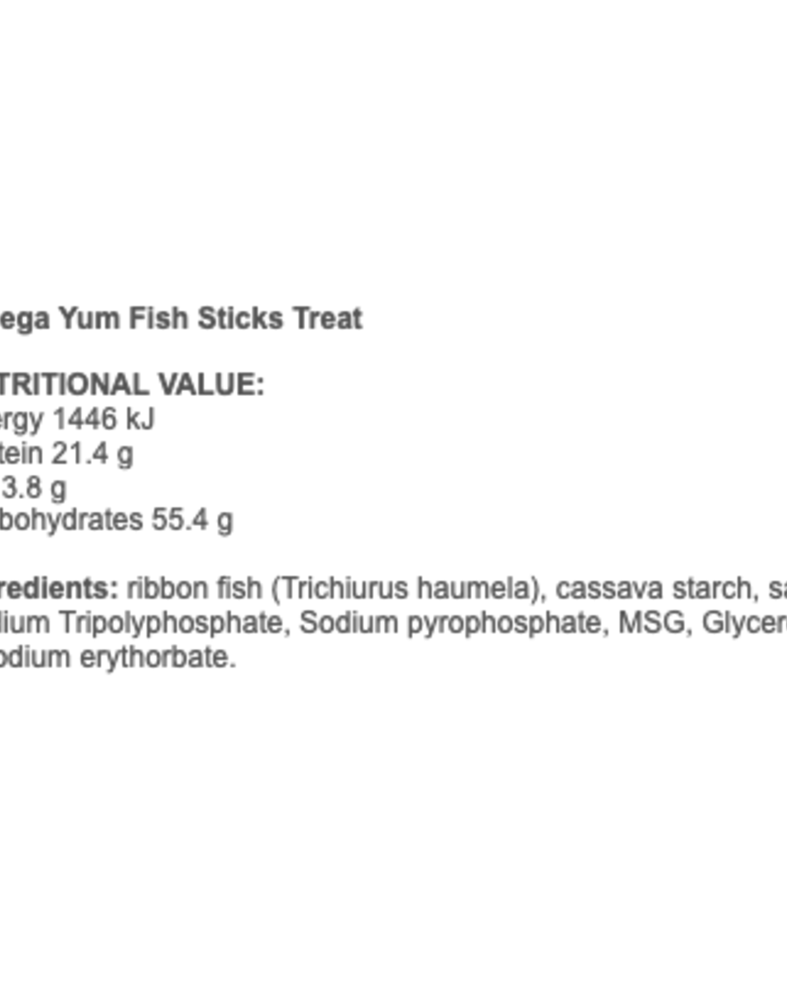 EXOTIC NUTRITION EN3842- OMEGA YUMS- TREAT- FISH STICKS- .6 OZ
