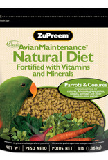 ZUPREEM BIN #157- ZUPREEM- NATURAL- PELLETED DIET- 6X6X6- PARROT/CONURE- PER LB