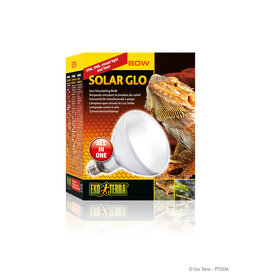 EXO TERRA PT2334- SOLAR-GLO- SELF-BALLASTED- MERCURY VAPOR- UVB/UVA BULB + HEAT- 80W