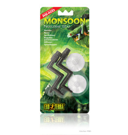 EXO TERRA EXO TERRA- PT2501- REPLACEMENT- SUPPORT NOZZLES WITH SUCTION CUPS FOR PT2495 MONSOON- 3X3X2