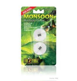 EXO TERRA EXO TERRA- PT2502- REPLACEMENT- SUPPORT SUCTION CUPS FOR PT2495 MONSOON- 3X3X2- 2 PACK