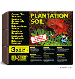EXO TERRA PT2771-TERRARIUM- SUBSTRATE- REPTILE- PLANTATION SOIL- 5X8X4- 8 QT- 3 PK