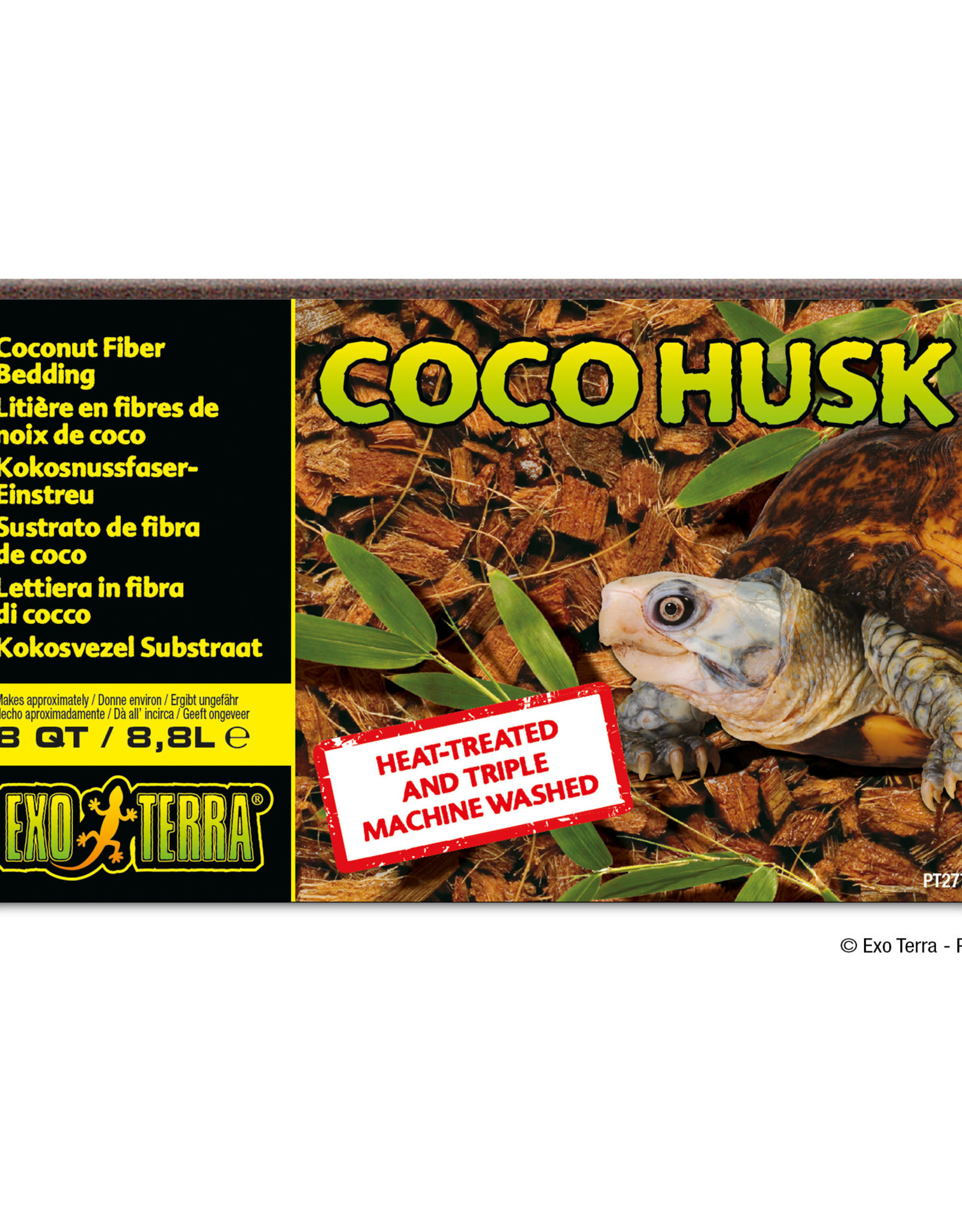 EXO TERRA PT2775- TERRARIUM- SUBSTRATE- COCO HUSK- BEDDING- BRICK- 4X8X3- 8 QT