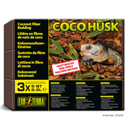 EXO TERRA PT2776- SUBSTRATE- COCO HUSK BEDDING- 14X18X3- 8 QT- 3 PK