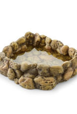 EXO TERRA EXO TERRA- PT2828- WATER DISH- CORNER- PEBBLE- 6.3X7.1X2.2- LARGE