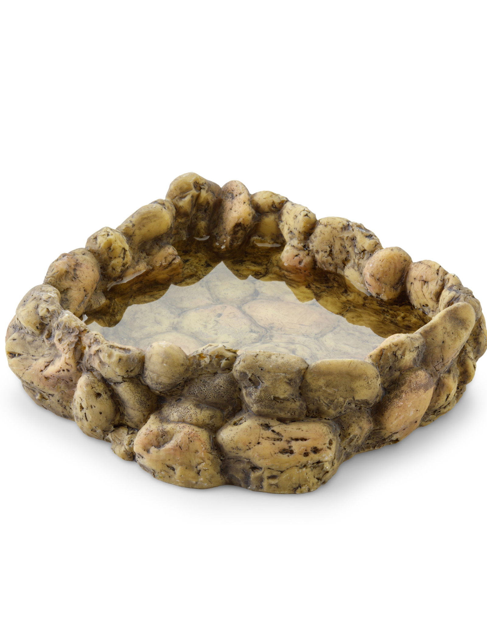 EXO TERRA EXO TERRA- PT2828- WATER DISH- CORNER- PEBBLE- 6.3X7.1X2.2- LARGE