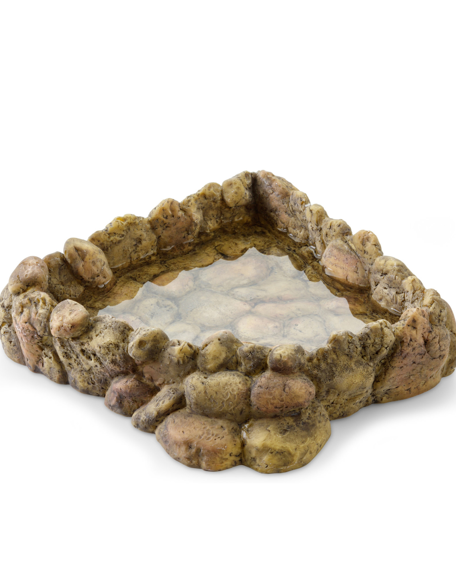 EXO TERRA EXO TERRA- PT2829- WATER DISH- CORNER- PEBBLE- 9.8X9.4X2.6- EXTRA LARGE