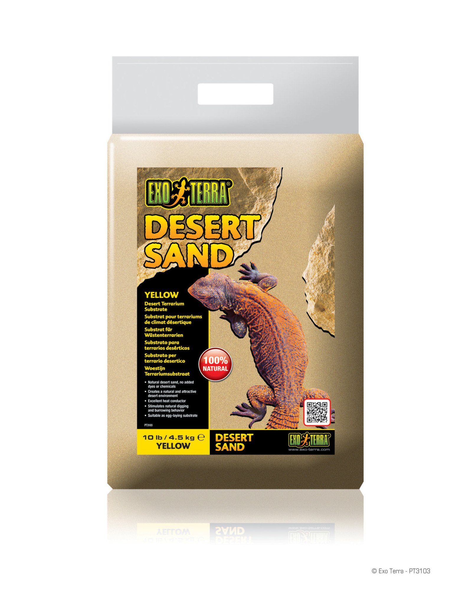 EXO TERRA EXO TERRA- PT3103- DESERT SAND-14X18X2- 10 LB- YELLOW