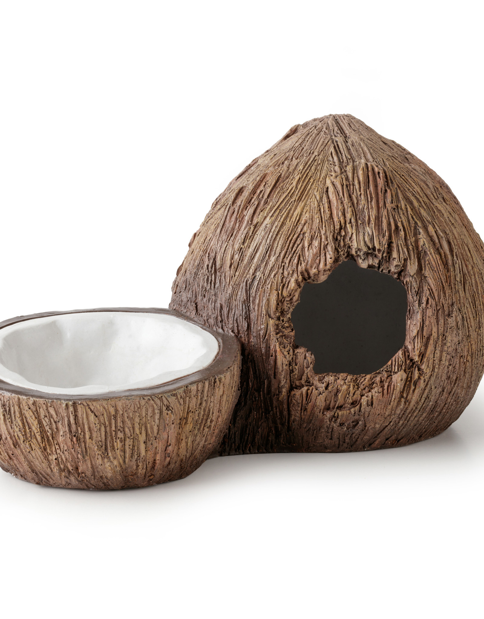 EXO TERRA EXO TERRA- PT3159- HIDE AND WATER DISH- COCONUT STYLE- 5.5X5.5X9