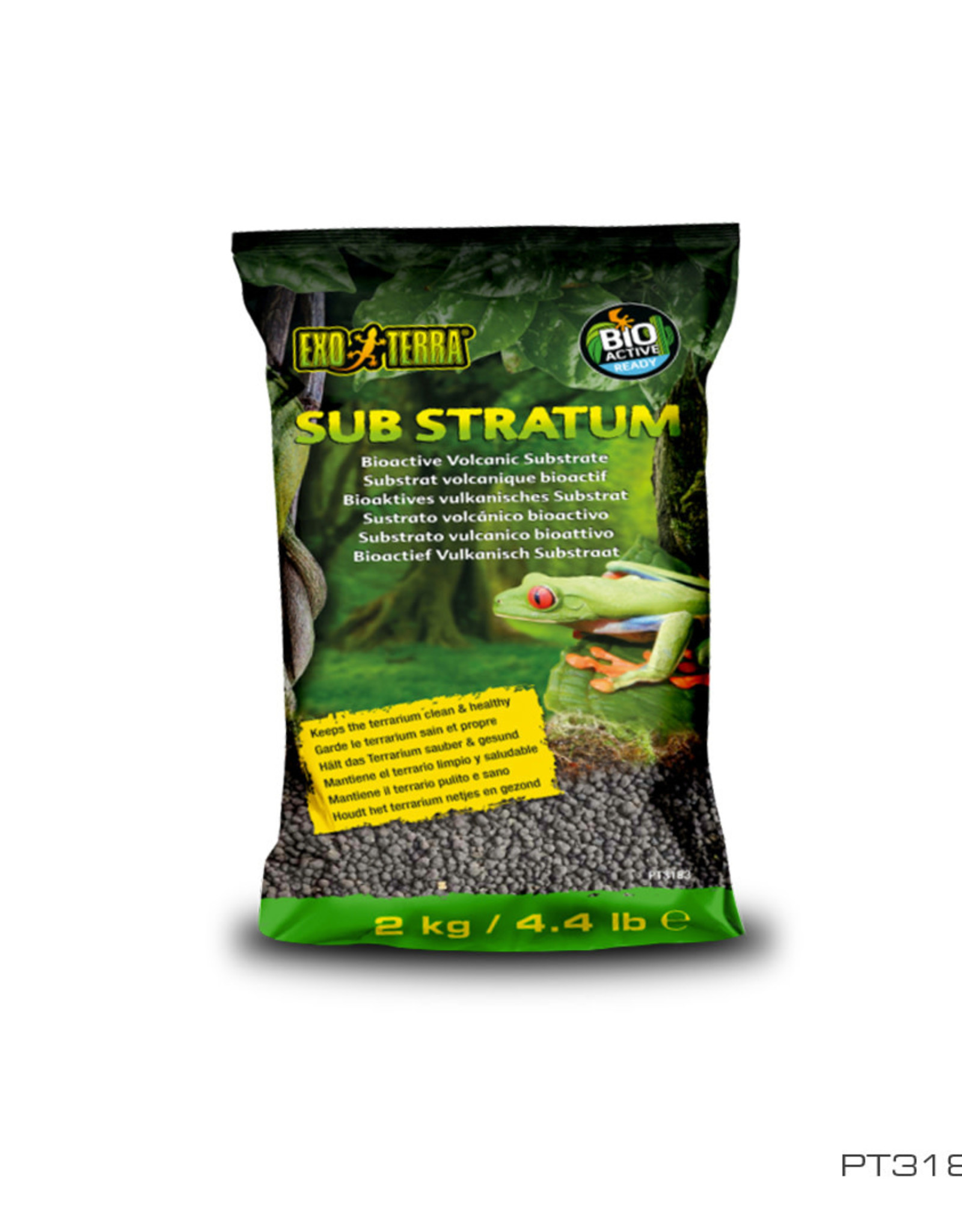 EXO TERRA EXO TERRA- PT3183- SUBSTRATE- SUB STRATUM- BIOACTIVE VOLCANIC SUBSTRATE- 12X16X4- 4.4 LB