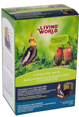 LIVING WORLD LIVING WORLD- 81815- BIRD BATH-  COCKATIEL- 9.5X6X4.5