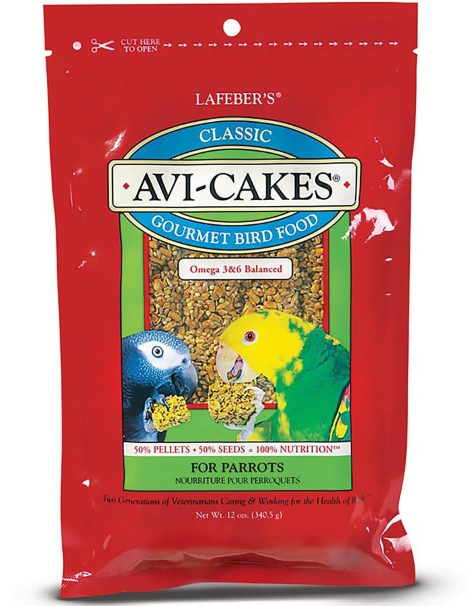 LAFEBER'S LAFEBER'S-  AVI-CAKES- PELLETED DIET/TREAT- 10.5X7X1- 12 OZ- PARROT- CLASSIC