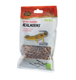 ZILLA PET PRODUCTS ZILLA- REPTILE MUNCHIES- 2X5X7-.5 OZ- MEALWORMS