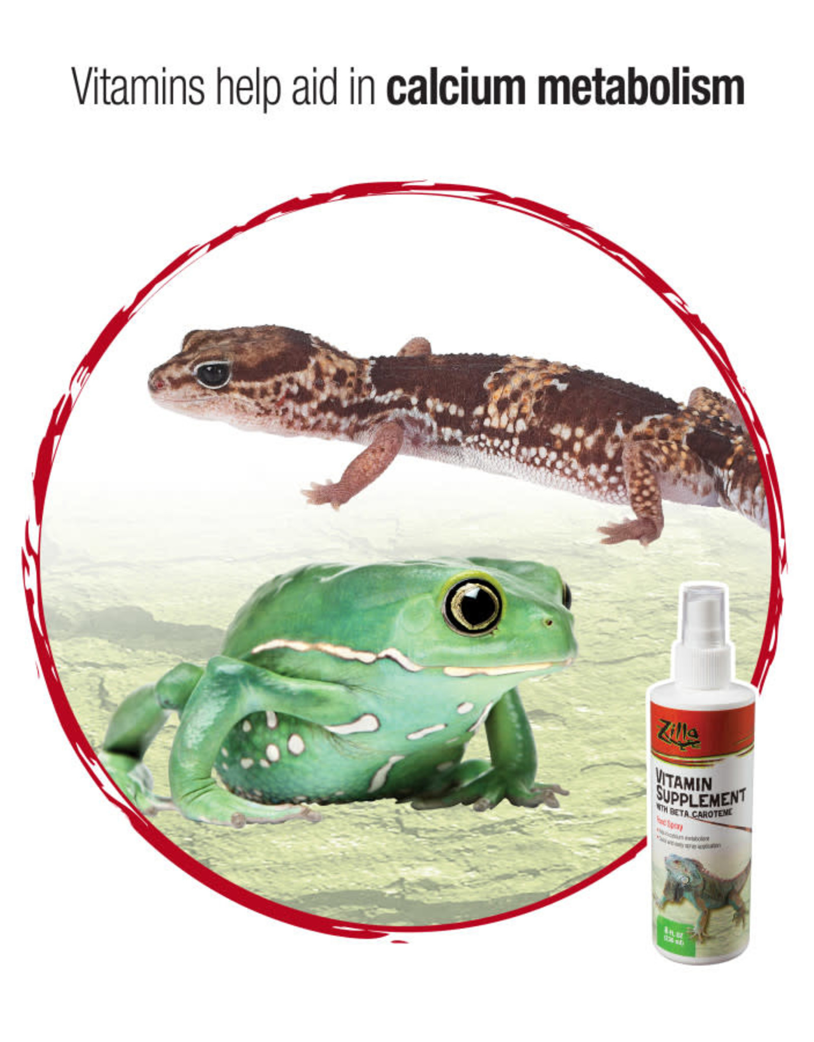 ZILLA PET PRODUCTS ZILLA- REPTILE- VITAMIN SPRAY- 2X2X7- 8 OZ